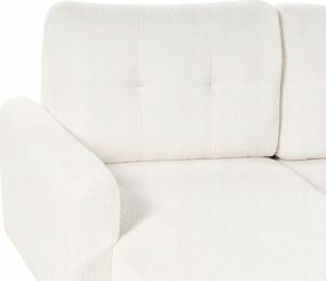 Beliani Sofa narożna boucle prawostronna biała SIRO 13