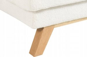 Beliani Sofa narożna boucle prawostronna biała SIRO 16