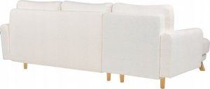 Beliani Sofa narożna boucle prawostronna biała SIRO 7
