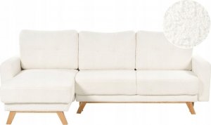 Beliani Sofa narożna boucle prawostronna biała SIRO 10