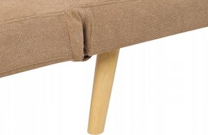 Beliani Sofa rozkładana brązowa INGARO 13