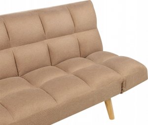 Beliani Sofa rozkładana brązowa INGARO 8