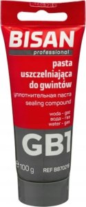 Bisan PASTA DO GWINTÓW GB1 250G (TUBA) woda/ gaz [12] 1