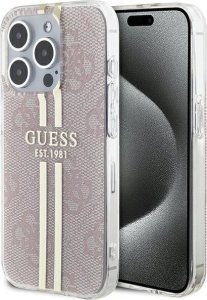 Guess Guess GUHCP14XH4PSEGP iPhone 14 Pro Max 6.7" różowy/pink hardcase IML 4G Gold Stripe 1