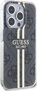 Guess GUHCP15LH4PSEGK iPhone 15 Pro 6.1" czarny/black hardcase IML 4G Gold Stripe 4