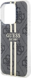 Guess GUHCP15LH4PSEGK iPhone 15 Pro 6.1" czarny/black hardcase IML 4G Gold Stripe 6