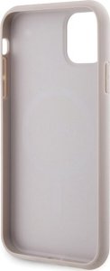 Guess GUHMN61G4GFRP iPhone 11 6.1" / Xr różowy/pink hardcase 4G Collection Leather Metal Logo MagSafe 7