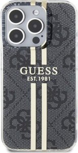 Guess Guess GUHCP15XH4PSEGK iPhone 15 Pro Max 6.7" czarny/black hardcase IML 4G Gold Stripe 3