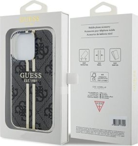 Guess Guess GUHCP15XH4PSEGK iPhone 15 Pro Max 6.7" czarny/black hardcase IML 4G Gold Stripe 8