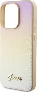 Guess GUHCP15XPSAIRSD iPhone 15 Pro Max 6.7" złoty/gold hardcase Saffiano Iridescent Script 6
