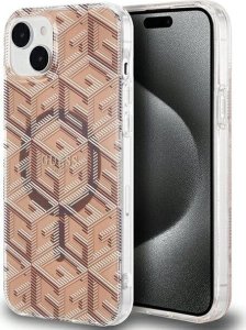 Guess Guess GUHMP15SHGCUSTGW iPhone 15 / 14 / 13 6.1" brązowy/brown hardcase IML GCube MagSafe 1