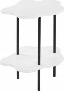 Beliani Stolik pomocniczy biało-czarny CLOUD 4