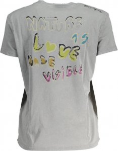 Desigual DESIGUAL DAMSKI T-SHIRT Z KRÓTKIM RĘKAWEM SZARY XL 2