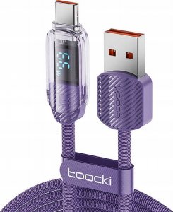 Kabel USB Toocki Kabel USB do USB-C Toocki TXCTYX05-P, 1m, FC 66W (fioletowy) 1