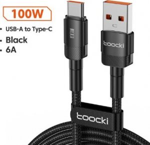 Kabel USB Toocki Kabel USB-A do USB-C Toocki TXCT-HY01, 1m, FC 100W (czarny) 1