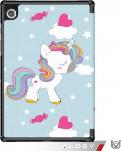 Etui na tablet Alogy Etui do Samsung Galaxy Tab A9 2023 8.7" X110/X115 obudowa na tablet Case Book Cover Unicorn Jednorożec niebieskie 12