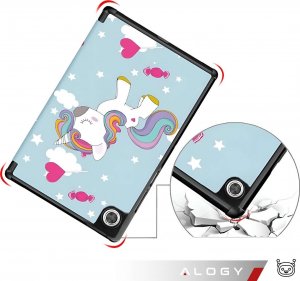 Etui na tablet Alogy Etui do Samsung Galaxy Tab A9 2023 8.7" X110/X115 obudowa na tablet Case Book Cover Unicorn Jednorożec niebieskie 3