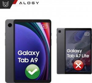 Etui na tablet Alogy Etui do Samsung Galaxy Tab A9 2023 8.7" X110/X115 obudowa na tablet Case Book Cover Unicorn Jednorożec niebieskie 6