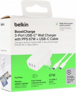 Ładowarka Belkin Boost Charge 3x USB-C  (WCC002VF2MWH-B6) 16