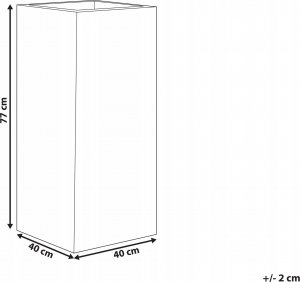 Beliani Doniczka 40 x 40 x 77 cm beżowoszara DION 3