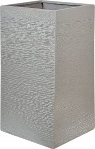 Beliani Doniczka 40 x 40 x 77 cm beżowoszara DION 4