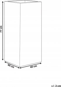 Beliani Doniczka 40 x 40 x 77 cm beżowoszara DION 9