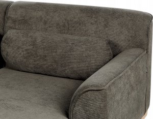 Beliani Narożnik sztruksowy lewostronny ciemnozielony SIMOS 7