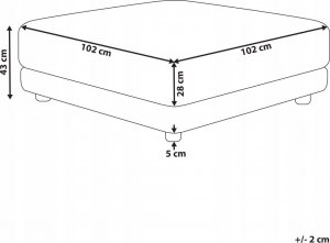 Beliani Otomana jasnoszara SIGTUNA 7