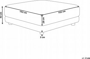 Beliani Otomana jasnoszara SIGTUNA 8