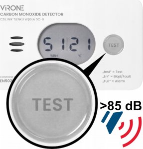 Orno ORNO CZUJNIK TLENKU WĘGLA 2xAA 8