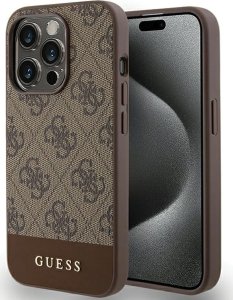 Guess Guess GUHCP15LG4GLBR iPhone 15 Pro 6.1" brązowy/brown hardcase 4G Stripe Collection 1