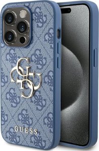 Guess Guess GUHCP15L4GMGBL iPhone 15 Pro 6.1" niebieski/blue hardcase 4G Big Metal Logo 1