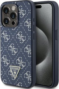 Guess Guess GUHCP15LPG4GPB iPhone 15 Pro 6.1" niebieski/blue hardcase 4G Triangle Metal Logo 1