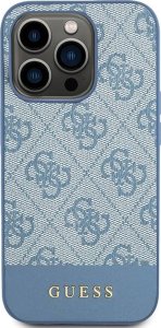 Guess GUHCP15LG4GLBL iPhone 15 Pro 6.1" niebieski/blue hardcase 4G Stripe Collection 14