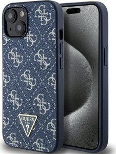 Guess Guess GUHCP15MPG4GPB iPhone 15 Plus / 14 Plus 6.7" niebieski/blue hardcase 4G Triangle Metal Logo 1