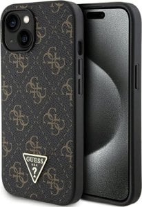 Guess Guess GUHCP15SPG4GPK iPhone 15 / 14 / 13 6.1" czarny/black hardcase 4G Triangle Metal Logo 1