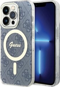 Guess Guess GUHMP15LH4STB iPhone 15 Pro 6.1" niebieski/blue hardcase IML 4G MagSafe 1