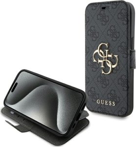 Guess Etui Guess GUBKP15S4GMGGR Apple iPhone 15 / 14 / 13 book 4G Metal Logo szary/grey 1