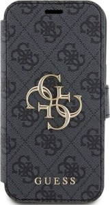Guess Etui Guess GUBKP15S4GMGGR Apple iPhone 15 / 14 / 13 book 4G Metal Logo szary/grey 14