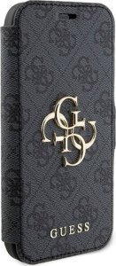 Guess Etui Guess GUBKP15S4GMGGR Apple iPhone 15 / 14 / 13 book 4G Metal Logo szary/grey 15