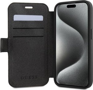 Guess Etui Guess GUBKP15S4GMGGR Apple iPhone 15 / 14 / 13 book 4G Metal Logo szary/grey 16