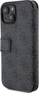 Guess Etui Guess GUBKP15S4GMGGR Apple iPhone 15 / 14 / 13 book 4G Metal Logo szary/grey 17