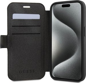 Guess Etui Guess GUBKP15S4GMGGR Apple iPhone 15 / 14 / 13 book 4G Metal Logo szary/grey 5