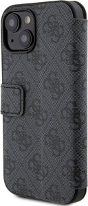 Guess Etui Guess GUBKP15S4GMGGR Apple iPhone 15 / 14 / 13 book 4G Metal Logo szary/grey 6