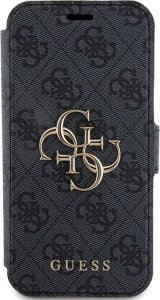 Guess Etui Guess GUBKP15S4GMGGR Apple iPhone 15 / 14 / 13 book 4G Metal Logo szary/grey 8
