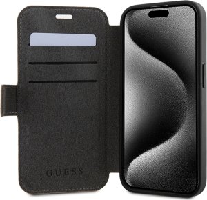 Guess Etui Guess GUBKP15S4GMGGR Apple iPhone 15 / 14 / 13 book 4G Metal Logo szary/grey 10