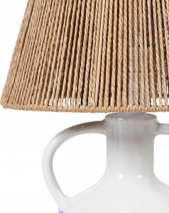 Lampa stołowa Beliani Lampa stołowa ceramiczna biała LARISSOS 11