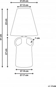 Lampa stołowa Beliani Lampa stołowa ceramiczna biała LARISSOS 10
