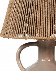 Lampa stołowa Beliani Lampa stołowa ceramiczna beżowoszara LARISSOS 11