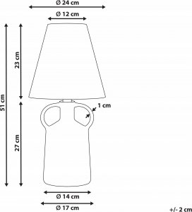 Lampa stołowa Beliani Lampa stołowa ceramiczna beżowoszara LARISSOS 3
